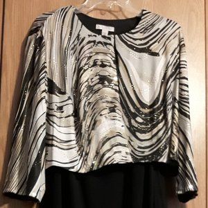 CB Established 1962 Sparkly Dress with Jacket Size 24 - Dressbarn